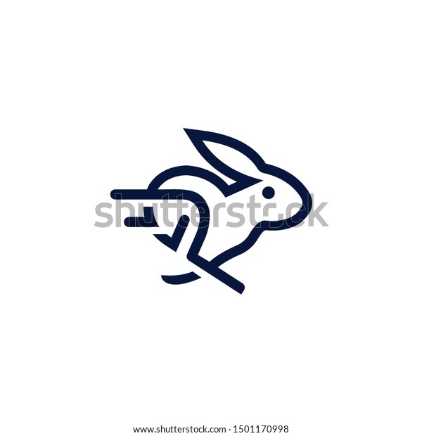 Rabbit Logo Design Template Inspiration Vector Stock Vector (Royalty ...