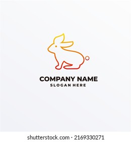 Rabbit Logo Design Template Premium