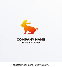 Rabbit Logo Design Template Premium