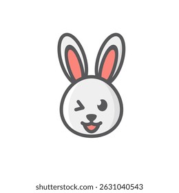 Rabbit logo design template. Trendy style, vector eps 10