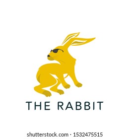 Rabbit logo design template vector illustration