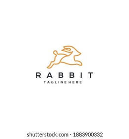 Rabbit logo design template vector illustration