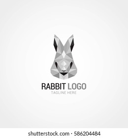 Rabbit Logo Design Template. Vector Illustration