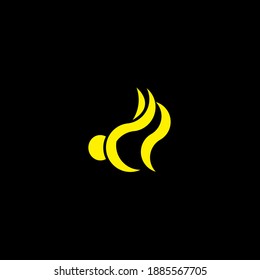 Diseño del logo de conejo. conejo vectorial animal. estilo de línea