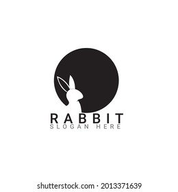 rabbit logo design vector, animal element logo design template