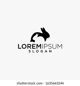 Rabbit logo design vector graphic