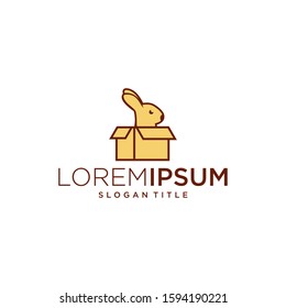 
Rabbit logo design vector illustration