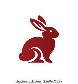 Rabbit Logo Design Vector Illustration 