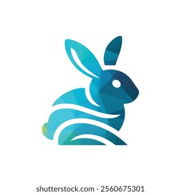 Rabbit Logo Design Vector Illustration 