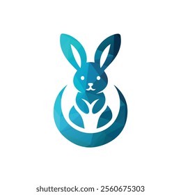 Rabbit Logo Design Vector Illustration 