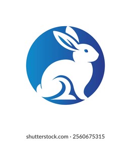 Rabbit Logo Design Vector Illustration 