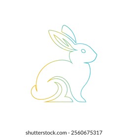 Rabbit Logo Design Vector Illustration 