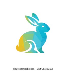 Rabbit Logo Design Vector Illustration 