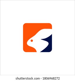rabbit logo design vector sign