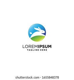 Rabbit logo design, Rabbit vector stock image