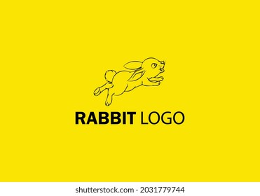Rabbit Logo Design Vector Symbol.