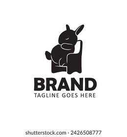 Rabbit logo design. Rabbit vector logo template. Rabbit vector logo template