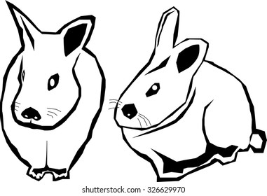 Rabbit logo design vector template, happy Easter bunny ,logotype concept icon