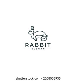 Rabbit logo desing icon vector