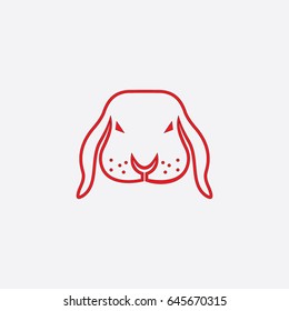 rabbit logo, icon animal