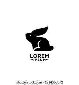 rabbit logo icon designs vector