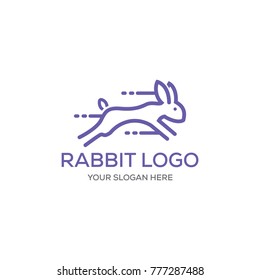 Rabbit Logo Icon Flat Style