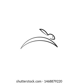 Rabbit logo icon graphic design template vector