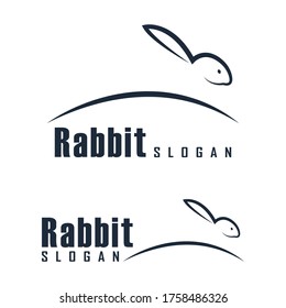 Rabbit logo icon graphic. line symbol illustration. Design template vector