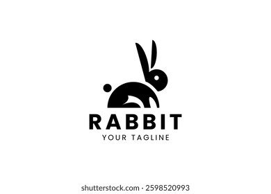 Rabbit logo icon illustration, simple logo for branding