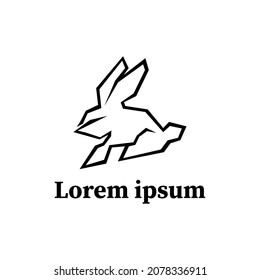 Rabbit logo illustration icon design