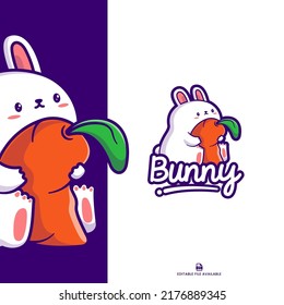 Rabbit Logo Isolated Cartoon Icon Illustration