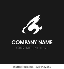 Logotipo De Conejo Aislado En Fondo Gris