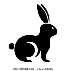 Rabbit logo isolated on transparent background