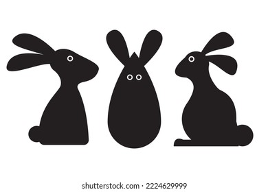 Logo de conejo aislado en fondo blanco