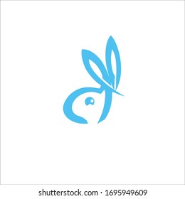 rabbit logo letter D, this logo is suitable for your company brand