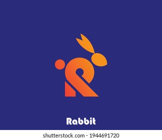 rabbit logo with letter R