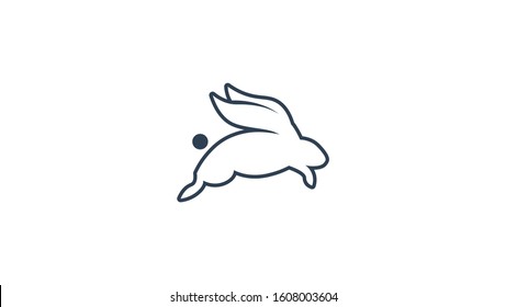 the rabbit logo is like flying with wings