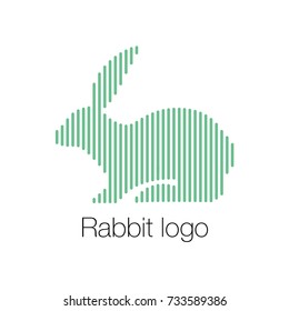 Rabbit logo made out of lines 