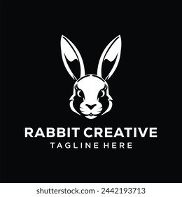 Rabbit logo monogram ,Inspiration design , Illustraction ,vector