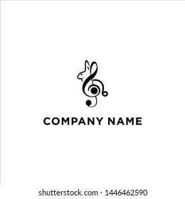 rabbit logo / music logo
