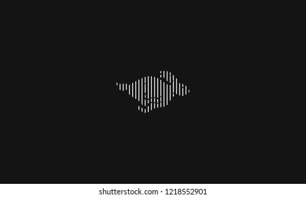RABBIT LOGO WITH NEGATIVE SPACE EFFECT FOR LOGO DESIGN OR ILLUSTRATION USE