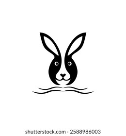 rabbit logo on a white background