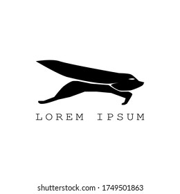 DAS RABBIT-LOGO IST SCHNELL SCHNELL UND EIN LANGES Ohr