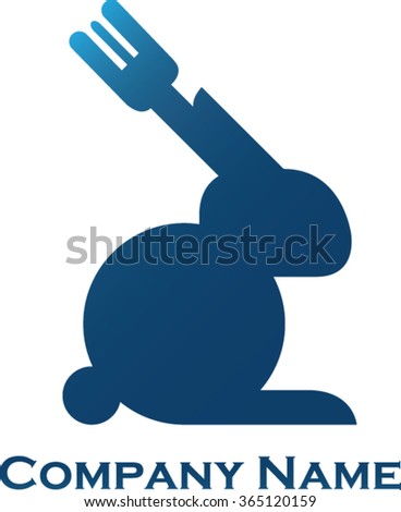 Download Rabbit Logo Restaurant Vector Rabbit Eating Stock Vector ...