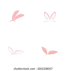 rabbit logo set vector illustration design