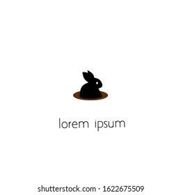Rabbit logo with a simple concept. suitable for various design purposes.