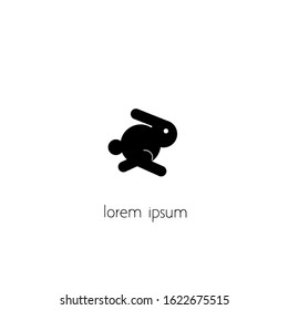 Rabbit logo with a simple concept. suitable for various design purposes.