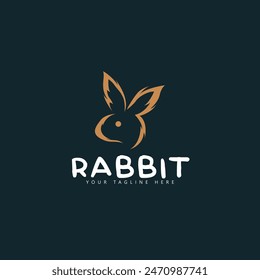 The rabbit logo with a simple and modern design makes the design elegant and graceful