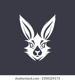 Rabbit logo with stay calm style