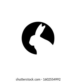 rabbit logo. symbol design and vector